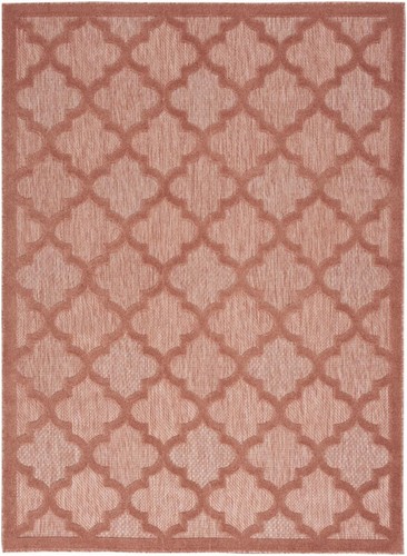 5 X 7 Кораллово-оранжевый коврик Ikat для помещений и улицы