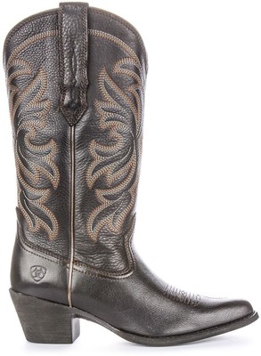 Pre-owned Ariat Heritage J Toe Duratread Pull Tab Western Womens Boot Black Us 4 - 9