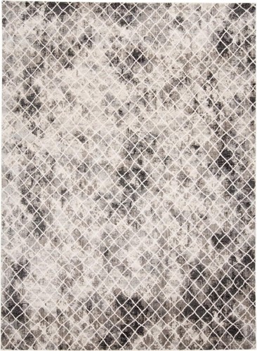 Абстрактный Коврик, устойчивый к пятнам, размером 8 X 11 Дюймов, цвета Слоновой Кости, Серого и Темно-Серого Цветов