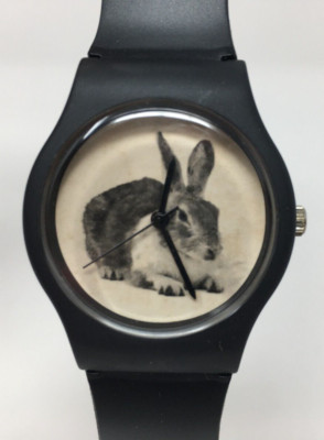 May 28th.me Black/Tan Rabbit Women's Watch w/New Battery Working