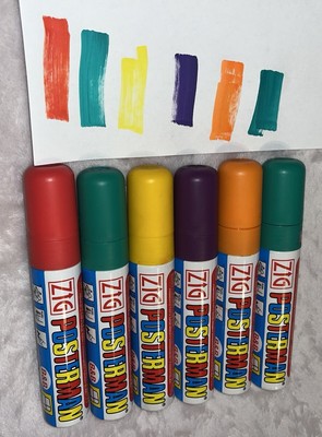 ZIG - POSTERMAN - LOT 6 LARGE MARKERS - 15 MM