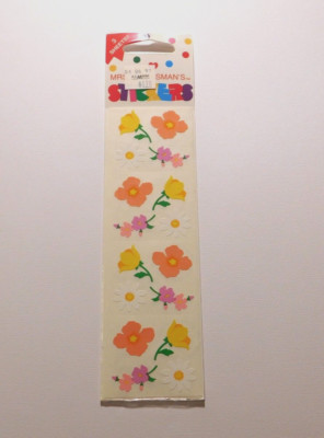 ~Mrs. Grossman's Lot 3 Strips Brand New in Package Small Flowers Stickers HTF~