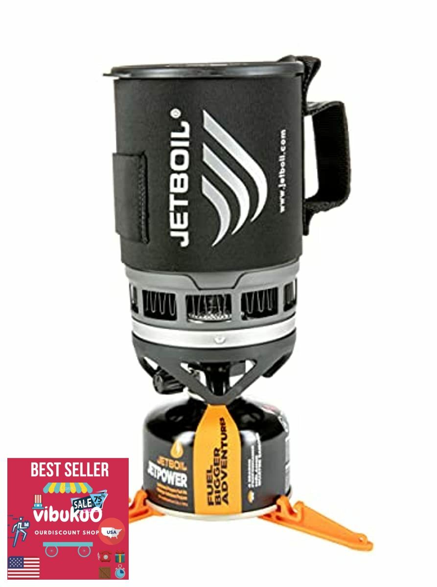 Jetboil Zip Camping Stove Cooking System, Carbon