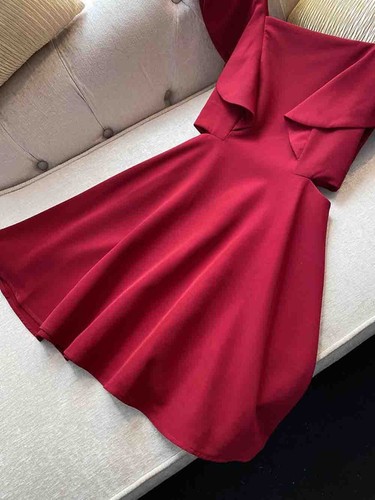 Pre-owned Handmade Custom Made To Order Square Neck Ruffle A-line Mini Cut Out Dress Plus1x-10xl714 In Red