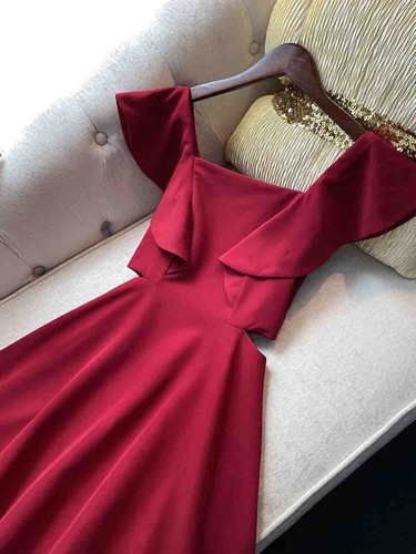 Pre-owned Handmade Custom Made To Order Square Neck Ruffle A-line Mini Cut Out Dress Plus1x-10xl714 In Red