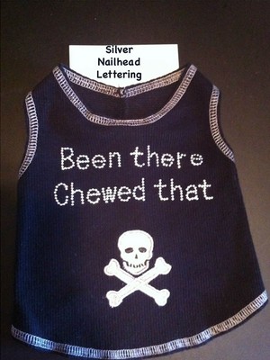 "been there chewed that" unisex cotton blend dog tank shirt tee