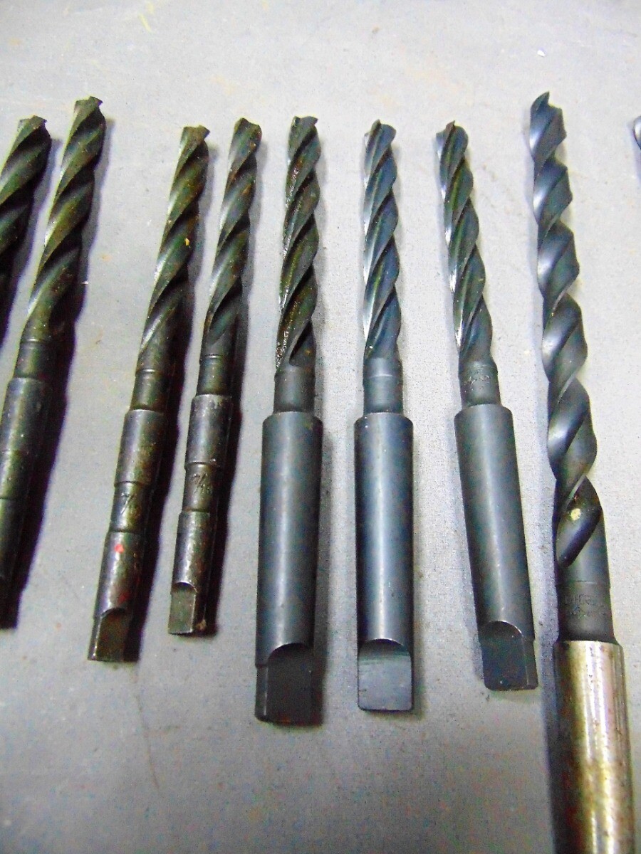 Lot Of 16 Various Shanks Makes Models Metalworking Drill Press Drill Bits