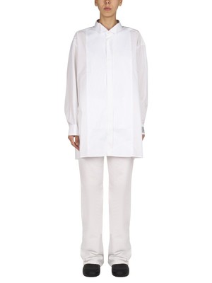 Pre-owned Raf Simons Logo Patch Shirt In White