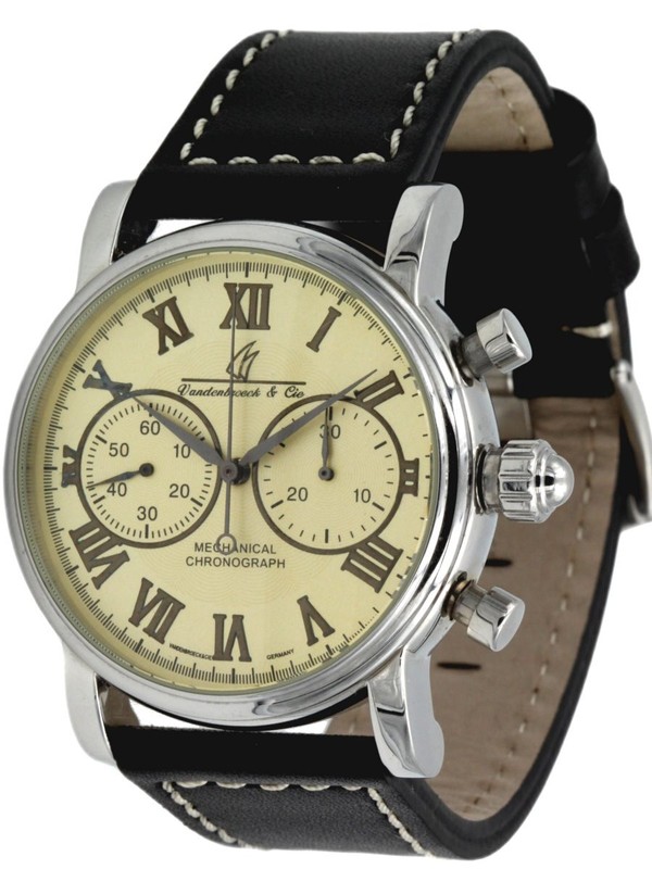 Vandenbroeck&Cie Schaltrad-Chronograph Remontage Manuel Montre Stopwatch Ã 43 Mm
