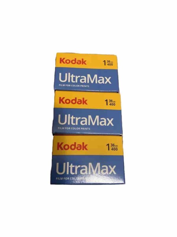 Kodak Ultramax 400 135 35 Mm Fine Grain Film. 36 Exp. Pack Of 3 Rolls. 10/2025