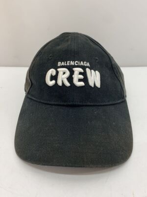 BALENCIAGA CREW キャップ 黒 BALENCIAGA Cap Crew Baseball Cotton Black Mens Used | eBay
