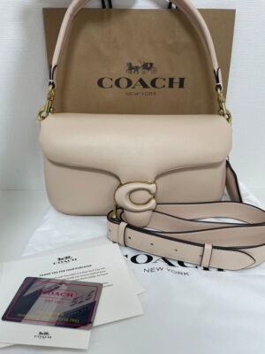 COACH Pillow Tabby 26 Crossbody Shoulder Bag Ivory Brass Leather C0772 OUTLET