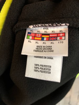 NWT Spyder Boys Fleece Pullover Gray Black Yellow Size XL