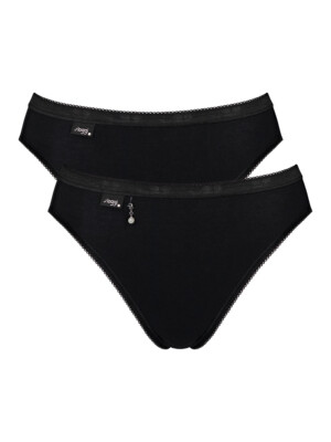 Sloggi Tai Briefs Knickers Basic+ Brief 2 Pack 95% Cotton High Leg Lingerie