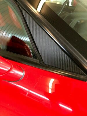 Black Carbon Fiber Decal A Pillar Trim for 97-2004 C5 Chevrolet Corvette
