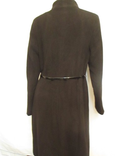 Pre-owned Cinzia Rocca Belted Wool Coat Black