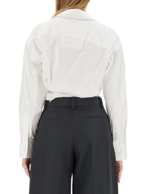 Pre-owned Alexander Wang Draped Shirt In White