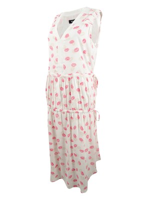 DKNY Women's Printed Ruched Dress