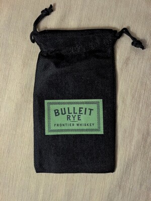 Bulleit Rye Frontier Whiskey Canvas Drawstring Bottle Gift Bag *BRAND NEW*