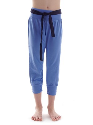 CMP Caprihose Sommerhose Freizeithose blau Gürtel Stretch weit