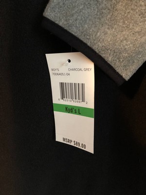 NWT Spyder Boys Fleece Pullover Gray Black Size Large