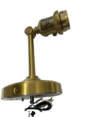 Pottery Barn Straight Arm Wall Sconce Light Antique Brass NO GLASS