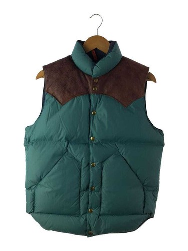Rocky Mountain Featherbed x BEAMS Down Vest Blue Nylon Size 40
