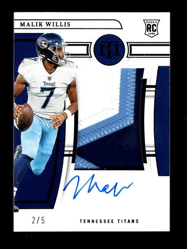 2022 Panini National Treasures Malik Willis #157