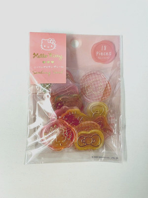 Sanrio Hello Kitty  Sealing Stamp Sticker 18pcs (9 patternx2) Kawaii!