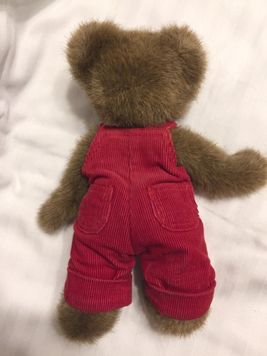 BOYDS BEAR Plush KYLE BERRIMAN #917401 Poseable Retired Red Overalls Excellent