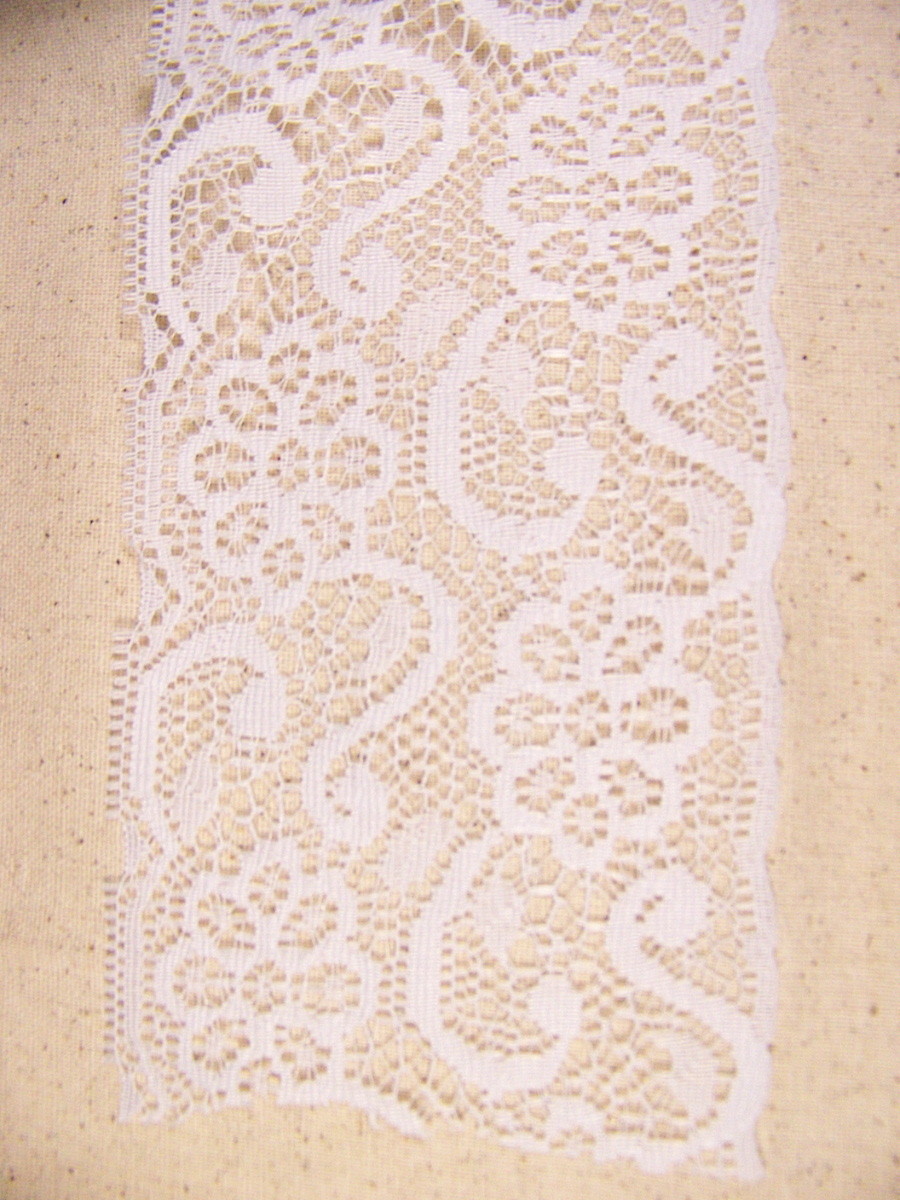 Lace Trim White Flat 4 Inches Wide 9 Yards Long Crafts Decorating Sewing