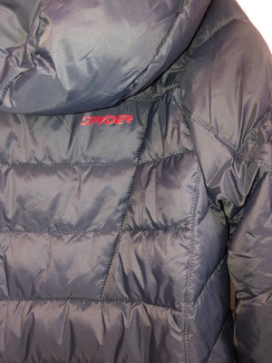 Boy's Kid's Spyder ThermaWeb Polar Puffer Jacket With Hood NWT Size Large