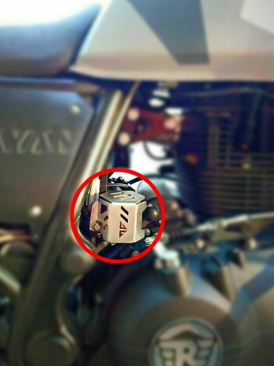 Fits Royal Enfield New Classic Rebon 350 Rear Brake Oil Container Guard Cover SS