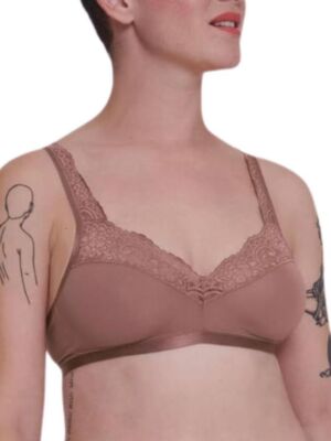 Sloggi Bralette Romance Soft Cup Bra Non Wired Cotton Stretch Top Lingerie