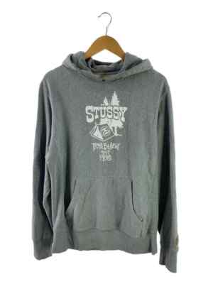 STUSSY Hoodie cotton gray M Used | eBay