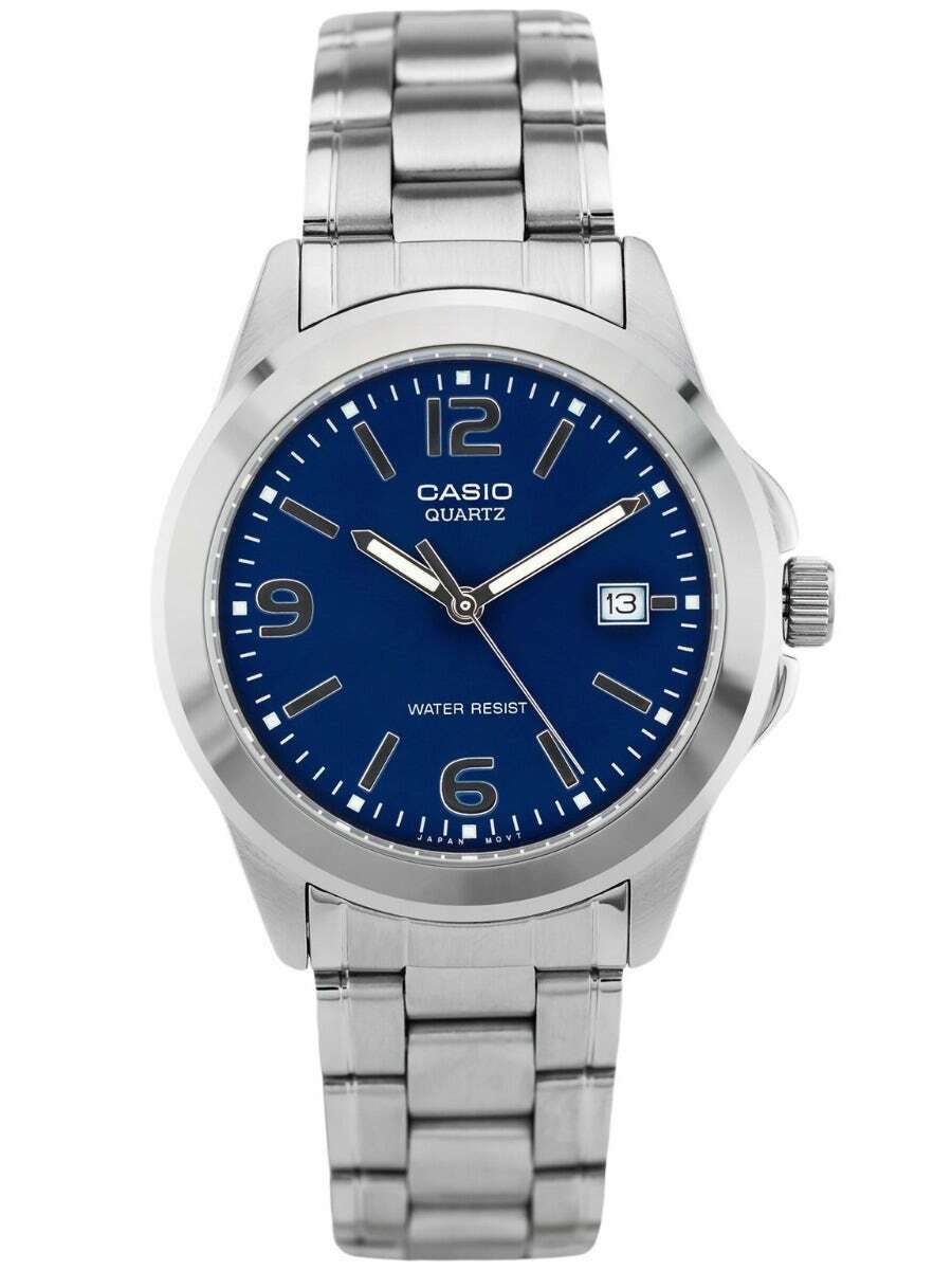 Orologio Da Polso CASIO MTP-1259PD Analogico Uomo Acciaio Data Blu lac