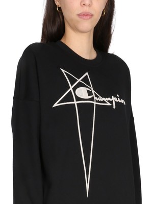 Pre-owned Rick Owens X Champion Tommy Sweatshirt In Black