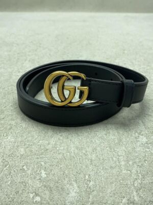 GUCCI belt leather Black mens 409417 Used | eBay