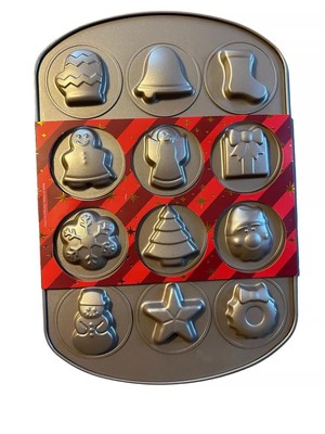 The Bakeshop by Masterclass Cookie Mold Sheet Pan Christmas Holidays NEW