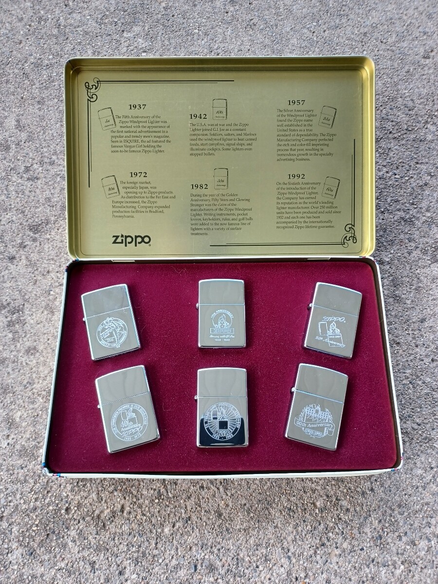 Zippo 60th Anniversary 1932-1992 ケース付き新品 ZIPPOジッポー60周年 記念 1932〜1992 箱、缶ケース付 - メルカリ
