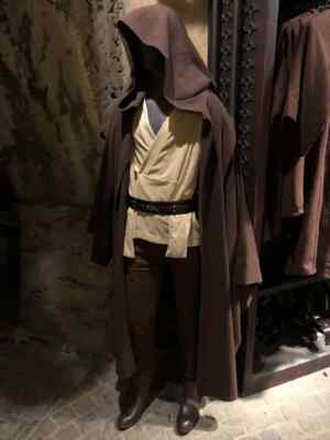 2XL/3XL Star Wars Galaxy s Edge OBI WAN Tan Tunic/Robe/Belt Cosplay Jedi Costume