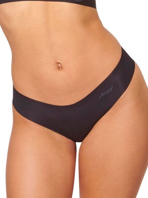 XS (8) Sloggi ZERO Modal Hipstring Briefs Mid Rise Knickers Thong Black Lingerie