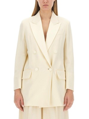 Pre-owned Max Mara Pianoforte Monica Button-up Jacket In White