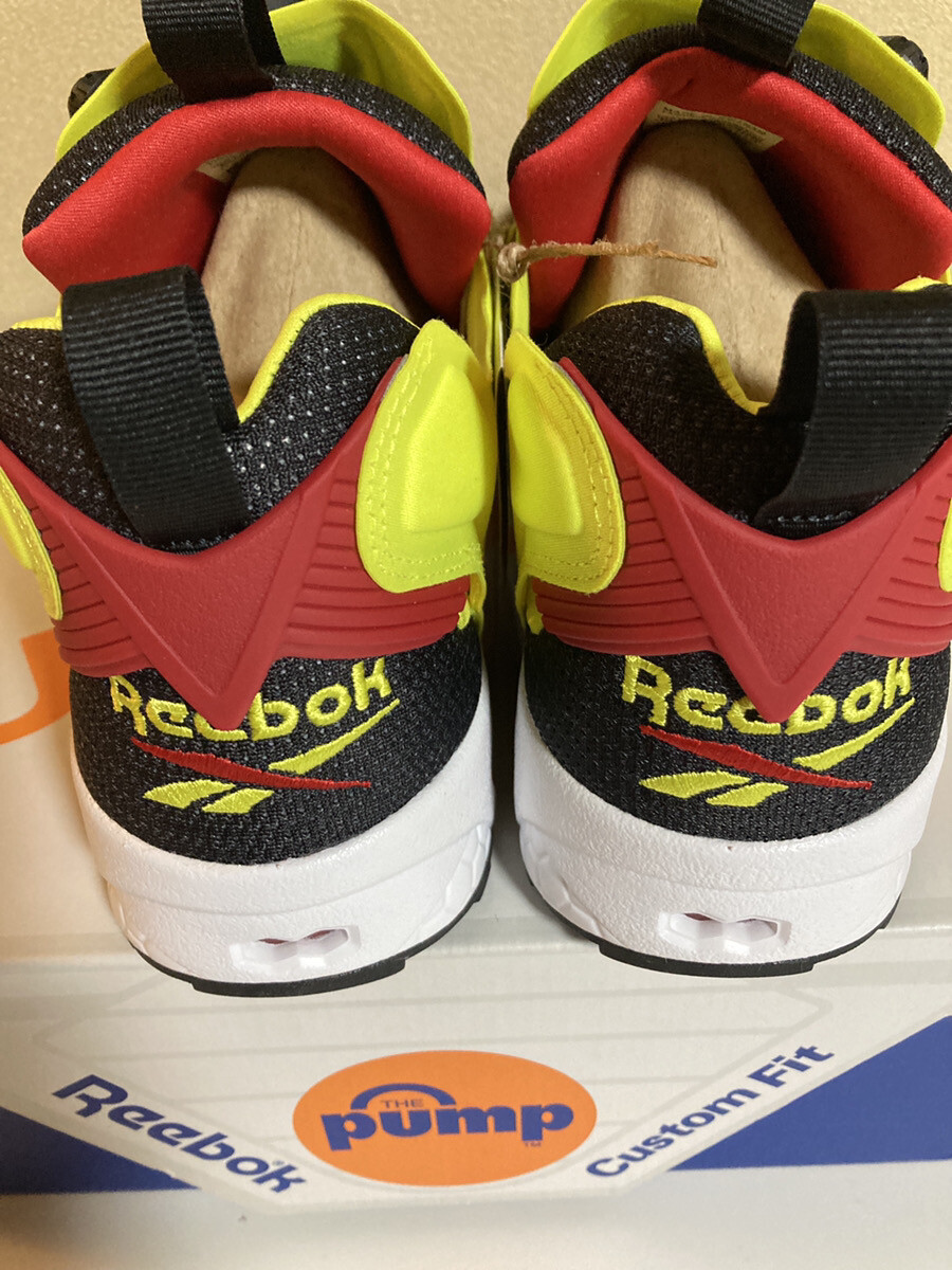 Pre-owned Reebok Men 10us  Insta Pump Fury Og Citron// Yellow Red / V47514/
