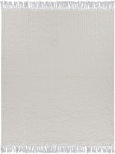 Кремовое хлопчатобумажное одеяло Kantha размером 60 X 50 см с вышивкой
