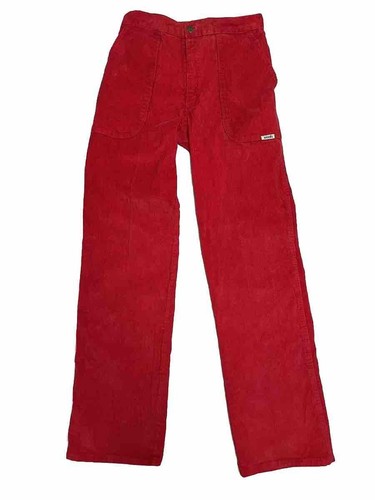 Weeds Vintage Men Womens Red Corduroy Pants Bootcut 26x32