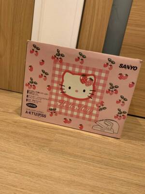 Sanrio Hello Kitty Cordless Steam Iron Pink 100v SANYO A-KT12  NEW