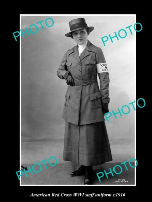 OLD POSTCARD SIZE PHOTO OF AMERICAN RED CROSS NURSE UNIFORM WORLD WAR 1 c1916 6
