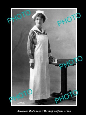 OLD POSTCARD SIZE PHOTO OF AMERICAN RED CROSS NURSE UNIFORM WORLD WAR 1 c1916 4