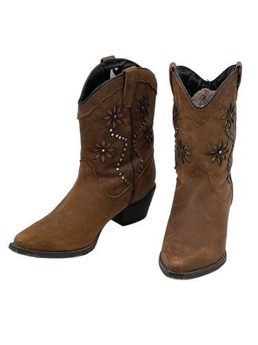 Santa Fe Boot Co Women's Sz 7M Leather Cowboy Boots
